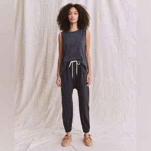 NWT The Great Jersey jogger pant in washed navy, size 3